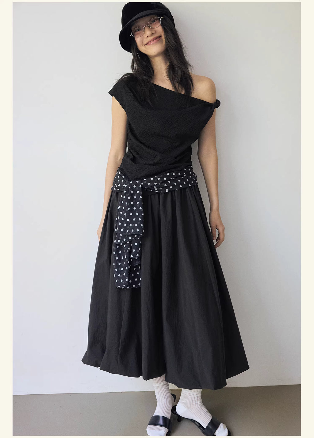 Textured Topography Off-Shoulder Top