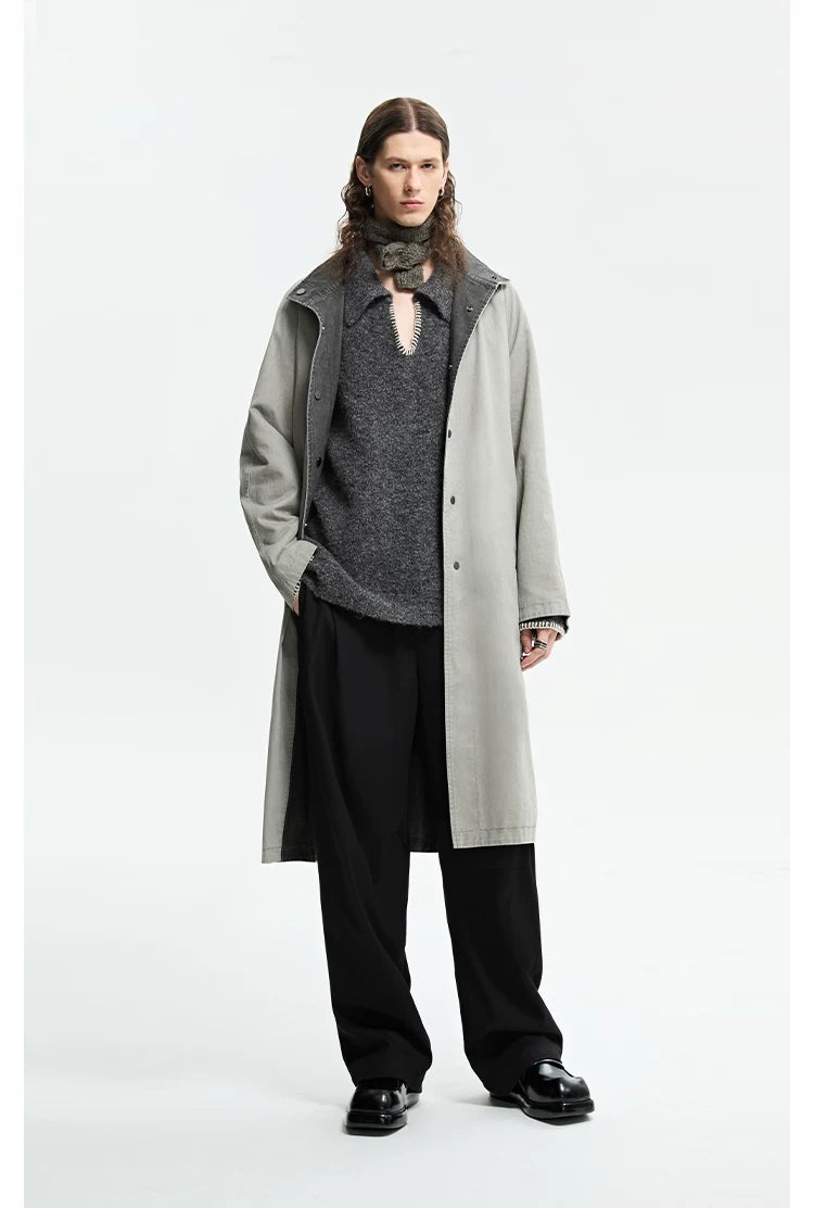 Mineral Wash Reversible Coat Jacket