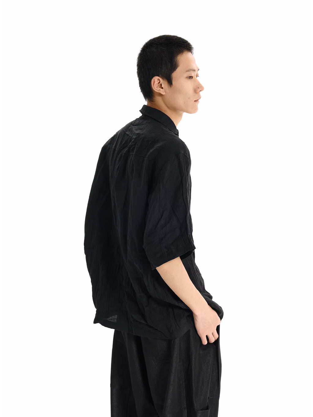 Kinetic Utility Wrap Shirt in Black Ink