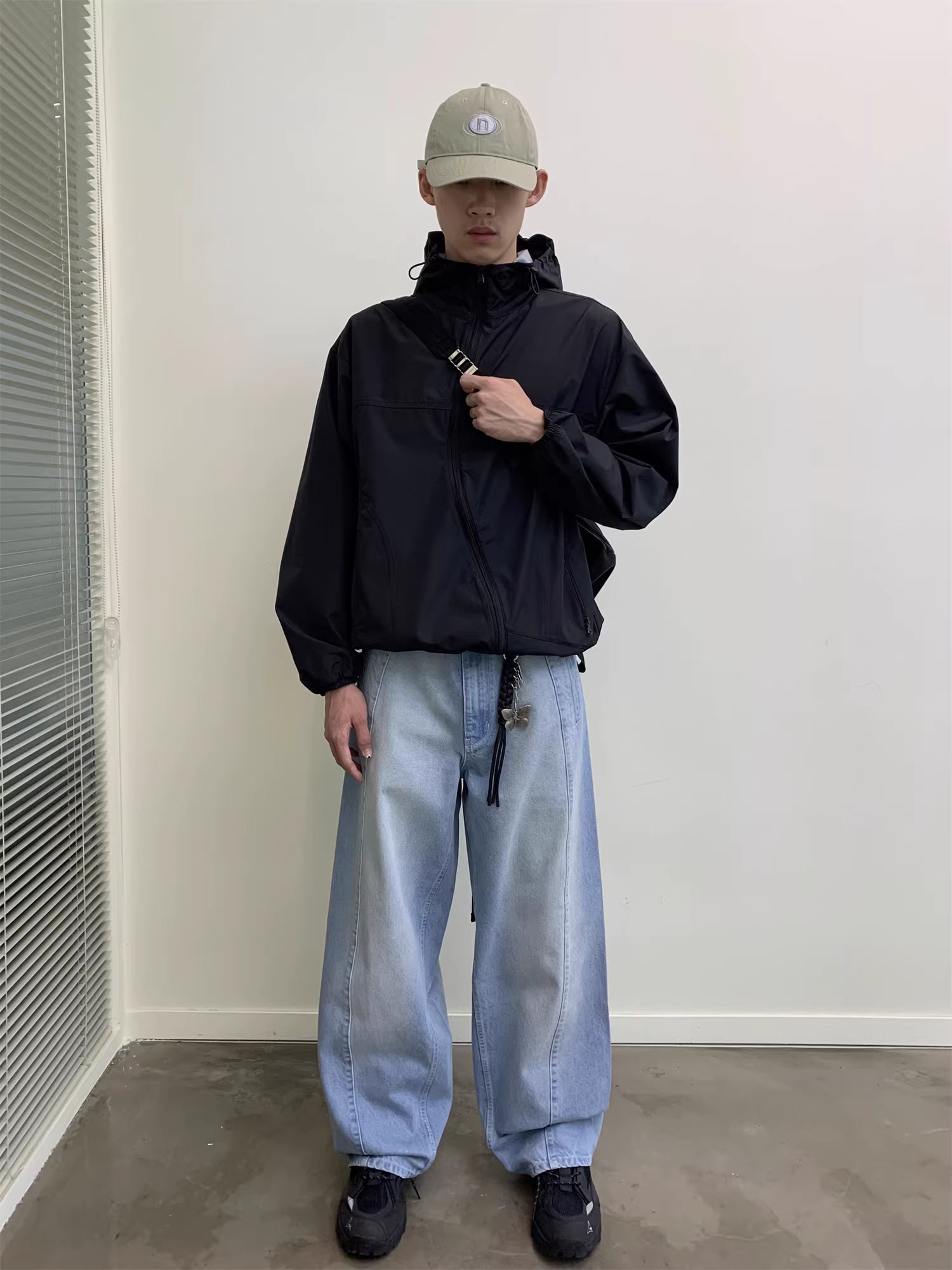 Technical Asymmetric Zip Windbreaker