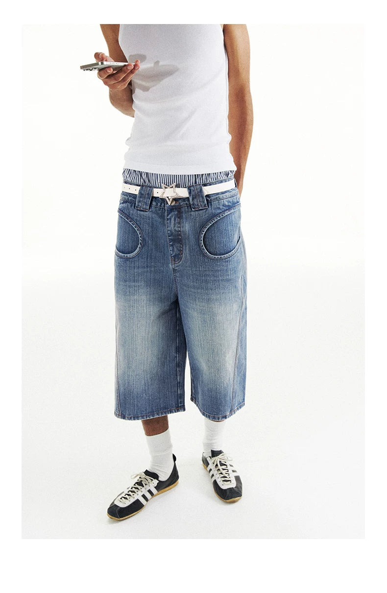 Off-Centre Wide-Leg Denim