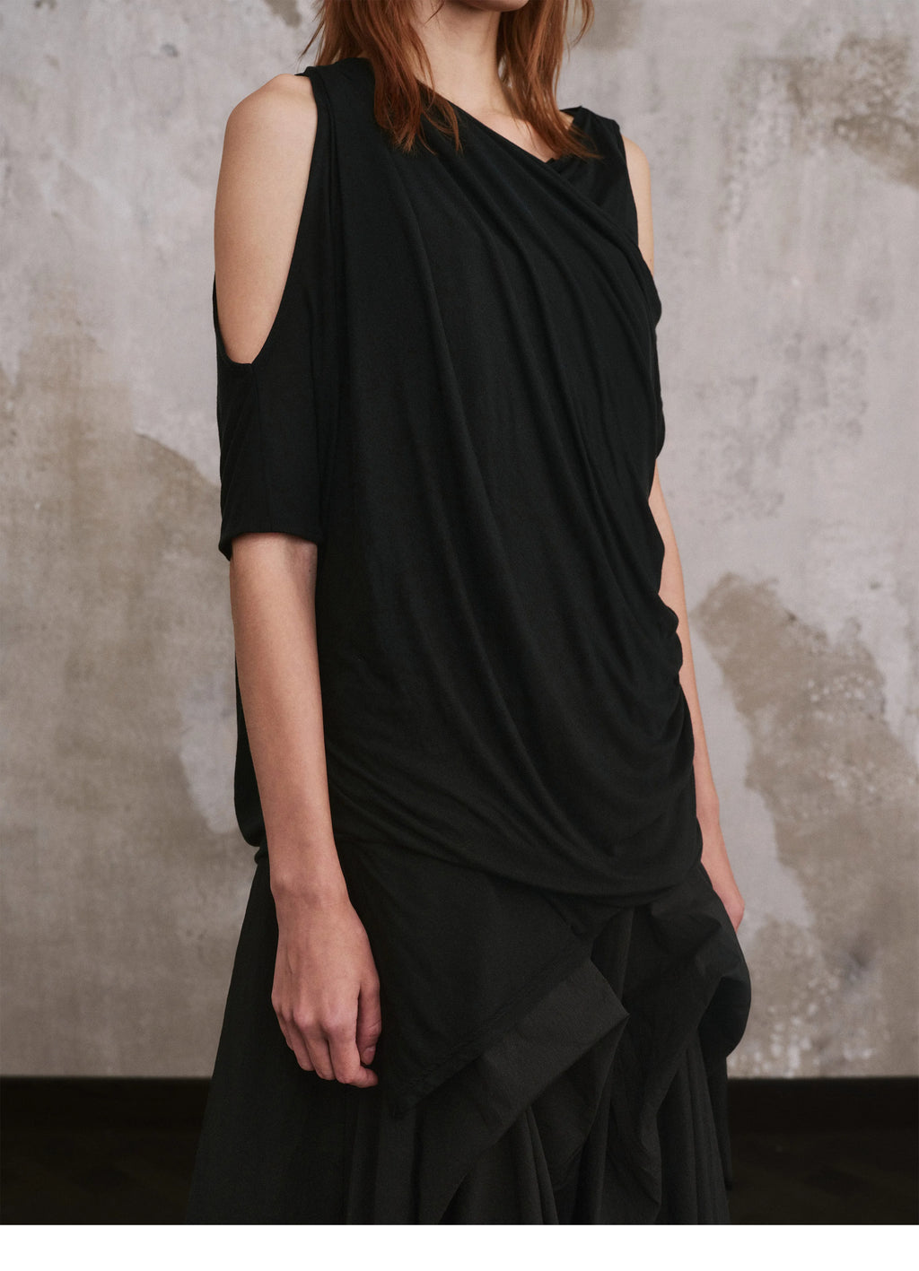 Cold-Shoulder Drape Top