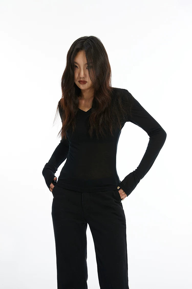 Second Skin Thumbhole Long Sleeve Top