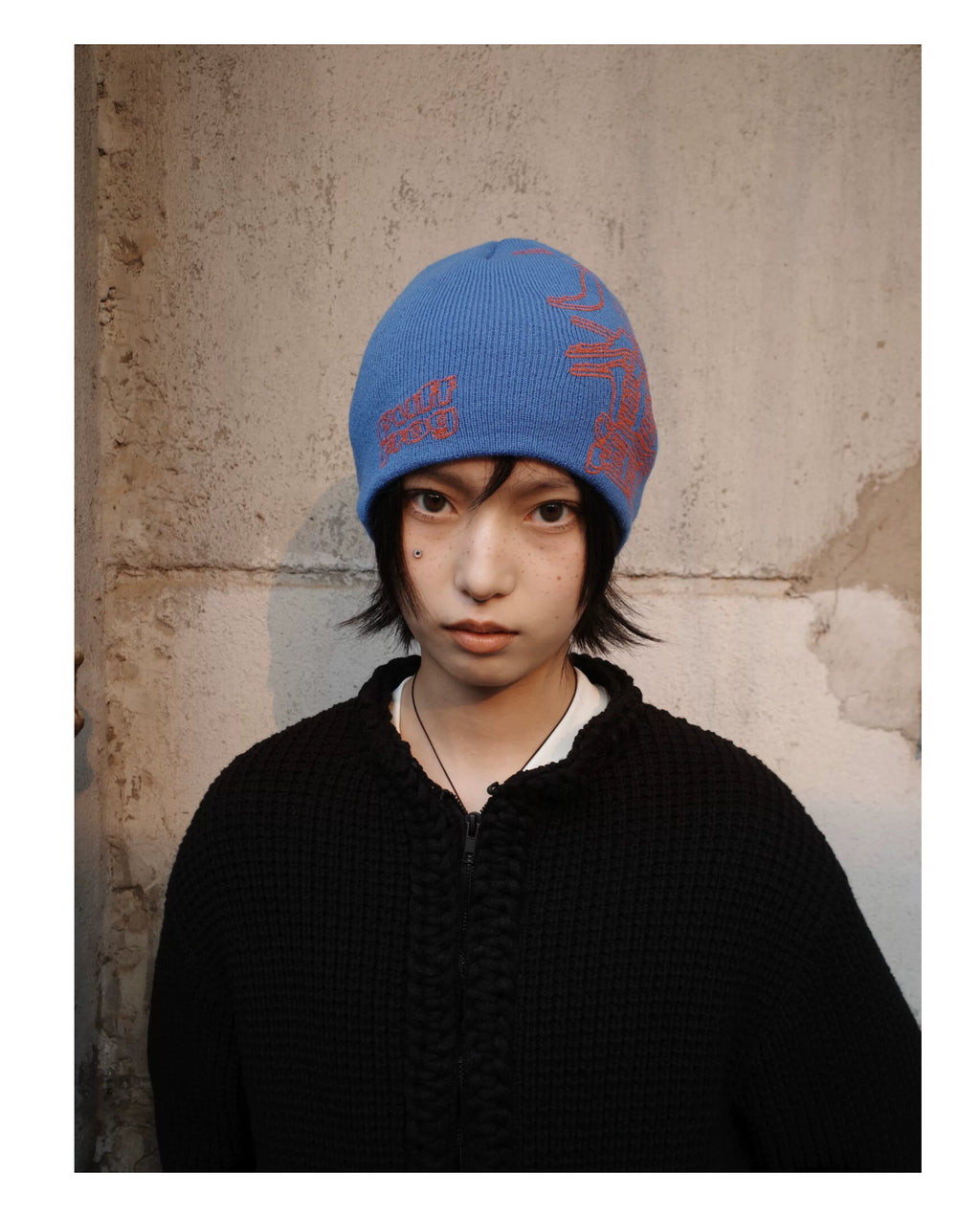 尤奋 Euphoria All-Over Graphic Knitted Beanie