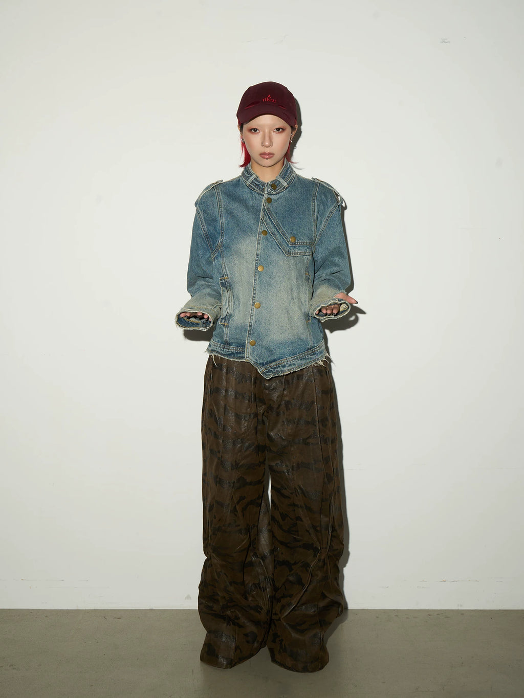 Skewed Epaulette Denim Jacket