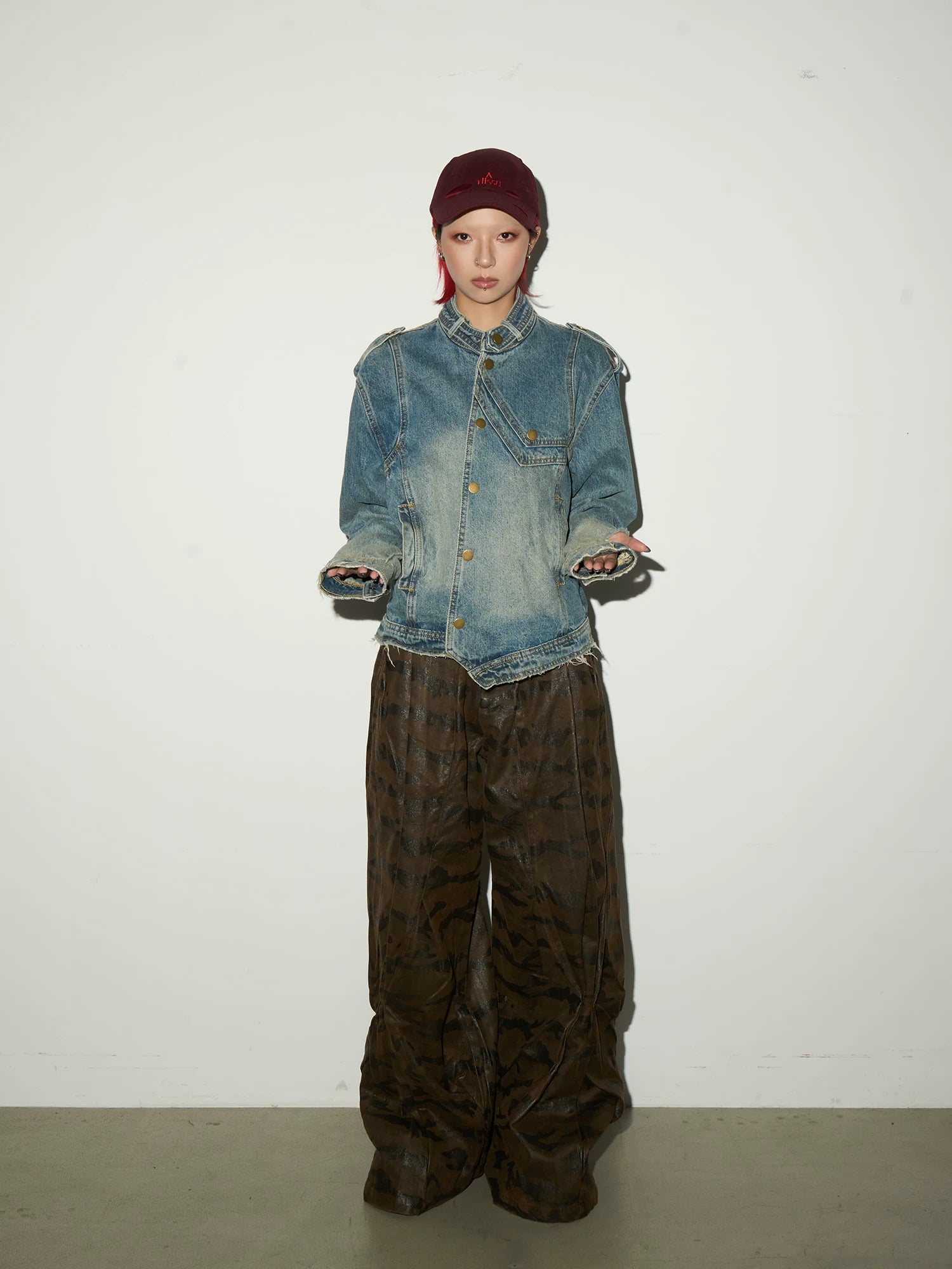 Skewed Epaulette Denim Jacket