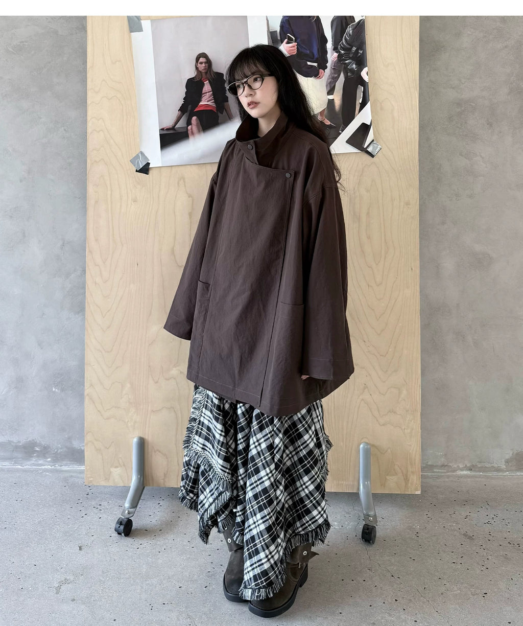 Asymmetric Snap Utility Jacket