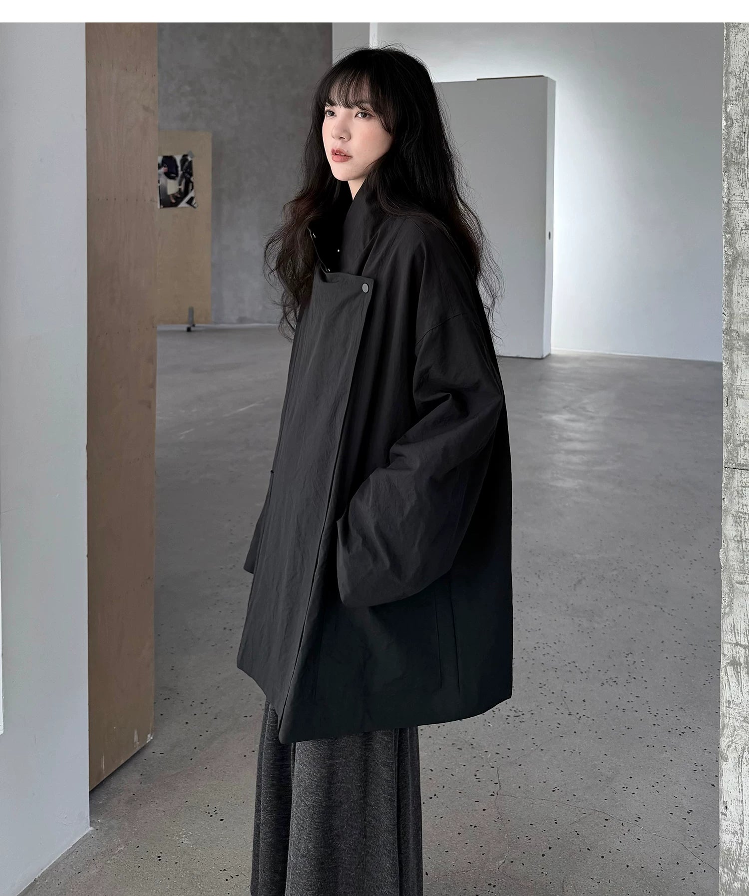 Asymmetric Snap Utility Jacket