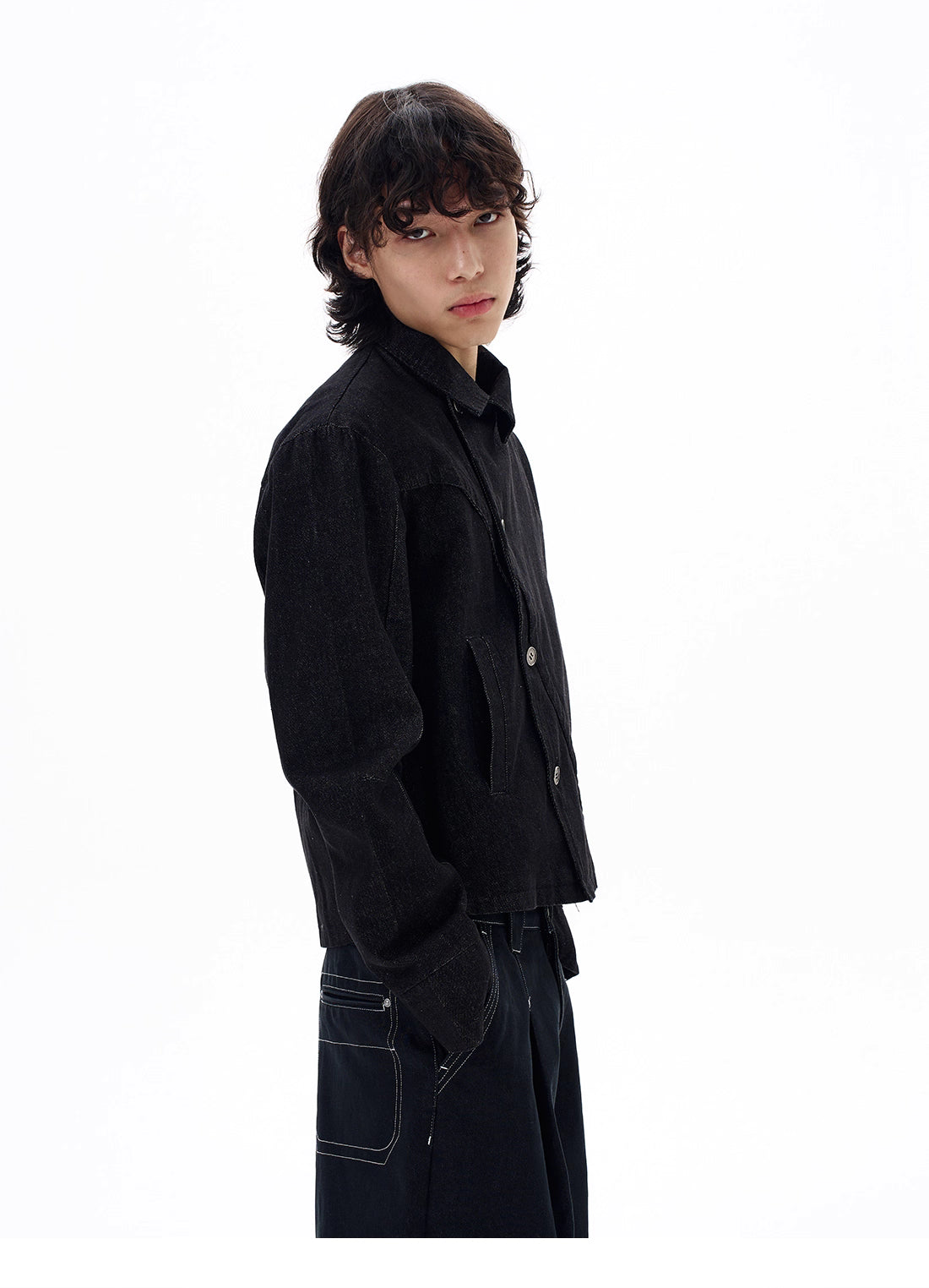 Diagonal Button Jacket