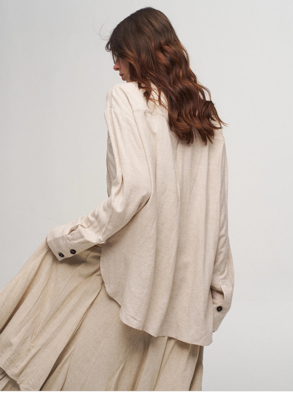 Dune Cascade Linen Skirt