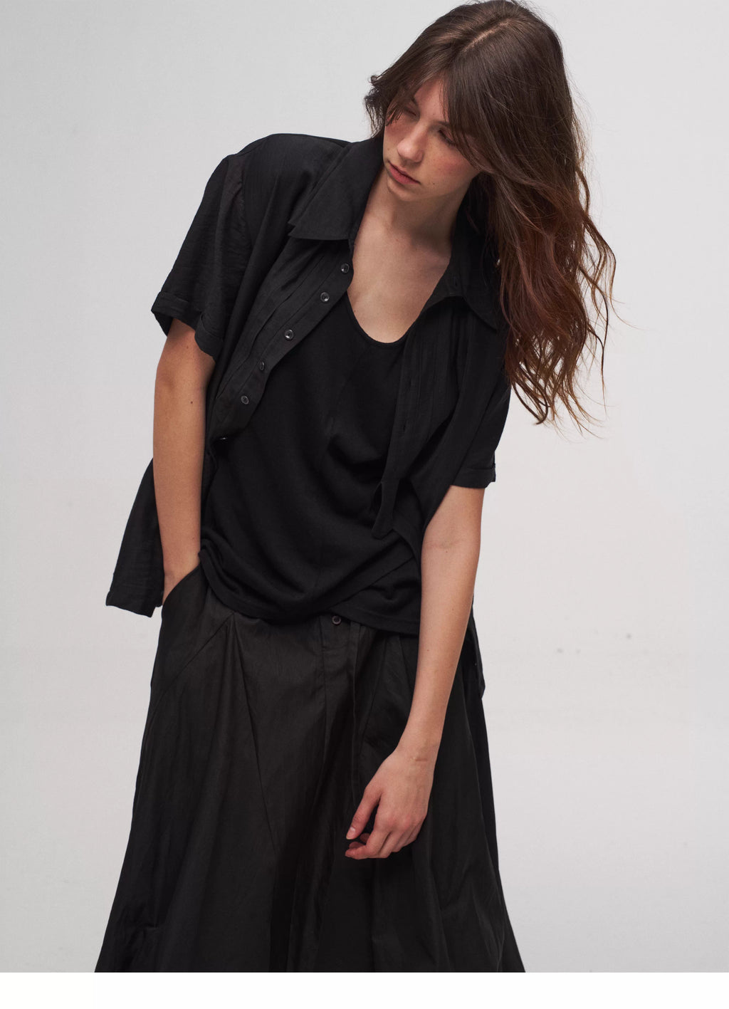 Tulip Skirt in Black Ink