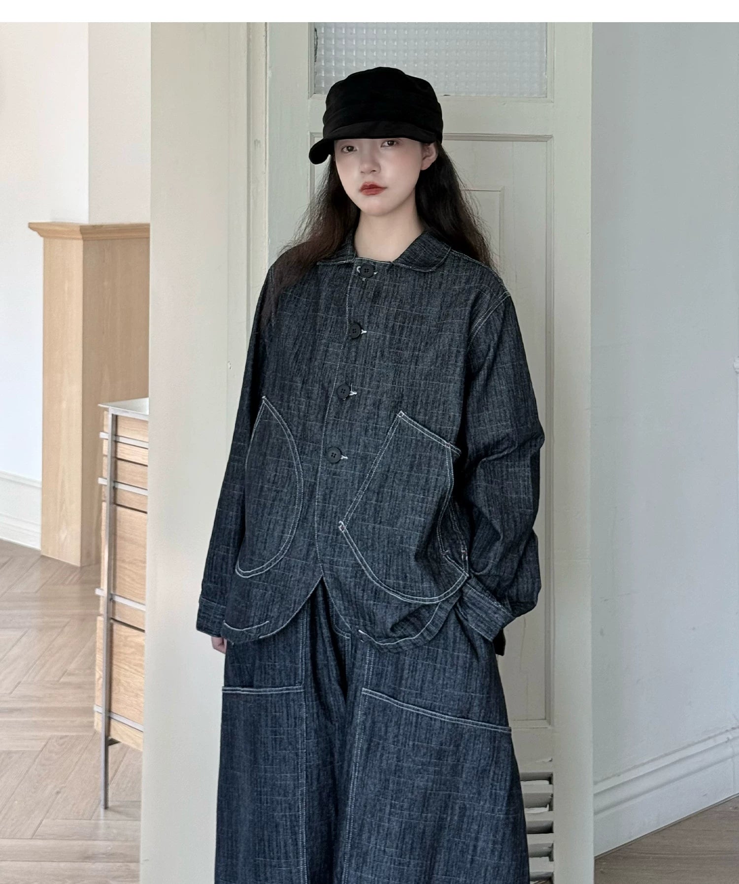 Petal Drift Button-Up Jacket