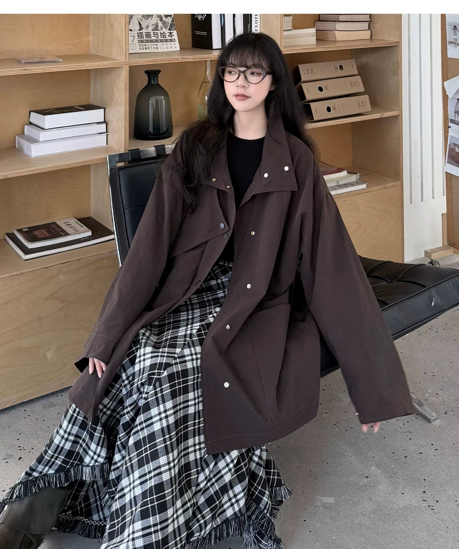 Asymmetric Snap Utility Jacket