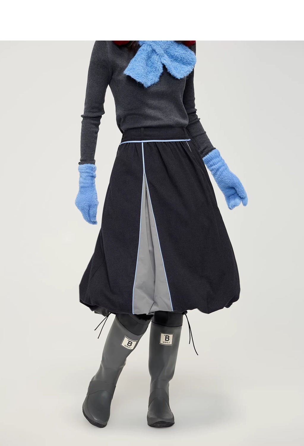 Tulip Bubble Hem Skirt