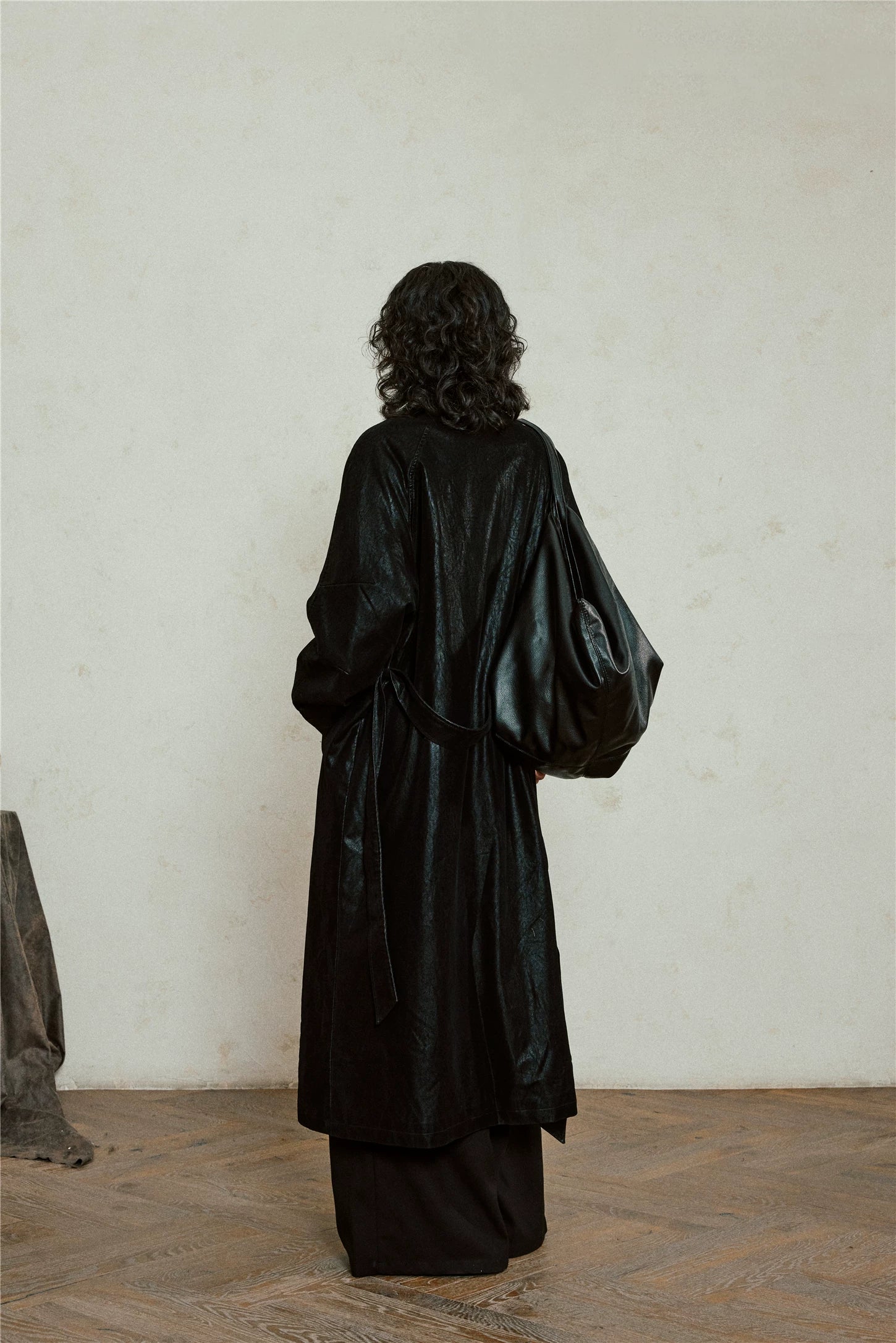 Nomad Matte Leather Trench Coat