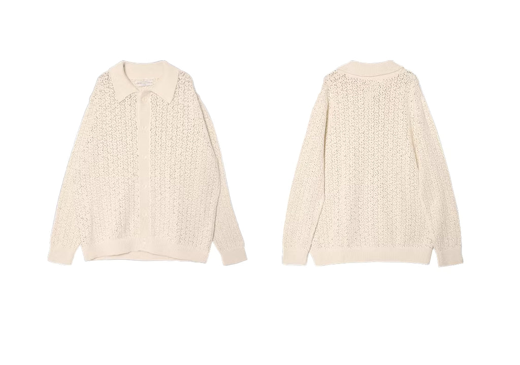 Raschel Matrix Knit Transitional Cardigan