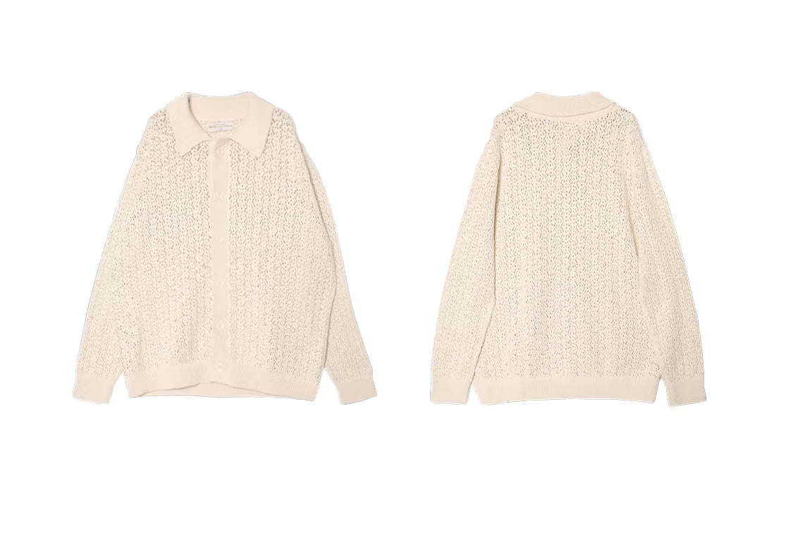 Raschel Matrix Knit Transitional Cardigan