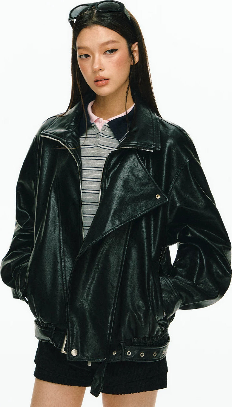 Model Off-Duty Biker Jacket