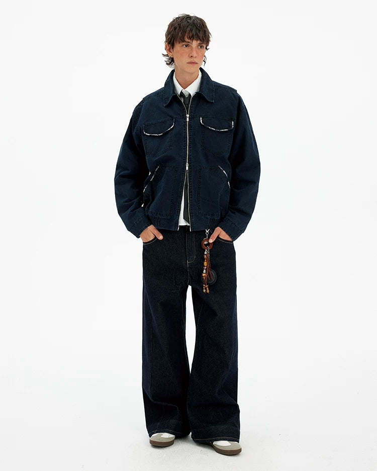 Contrast Trim Workwear Blouson