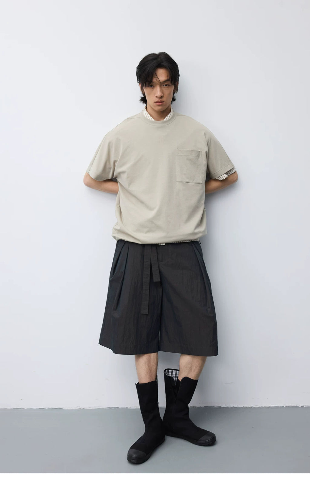 Triacetate Blend Pocket T-Shirt
