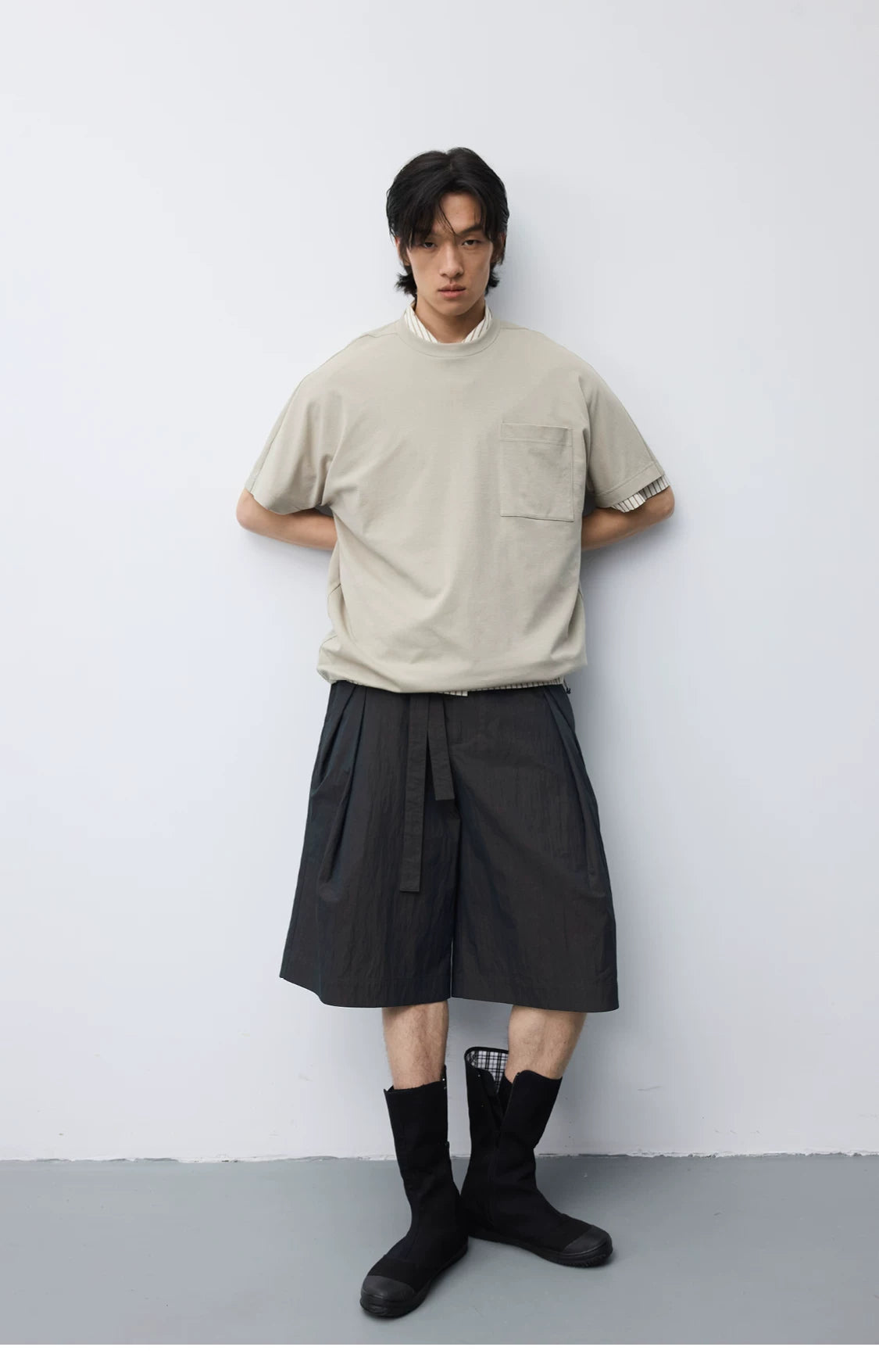 Triacetate Blend Pocket T-Shirt