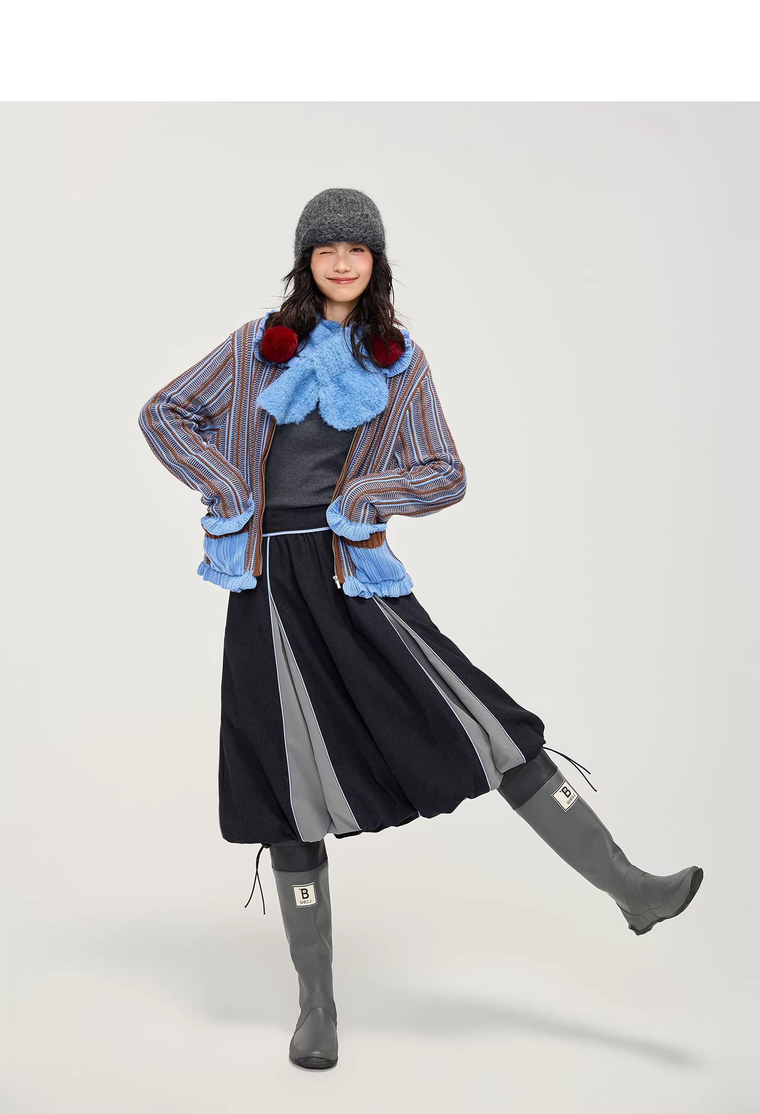 Tulip Bubble Hem Skirt