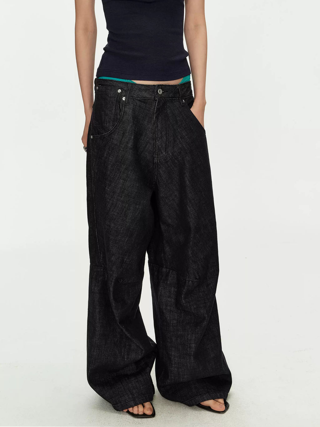 Low-Rise Wide-Leg Denim