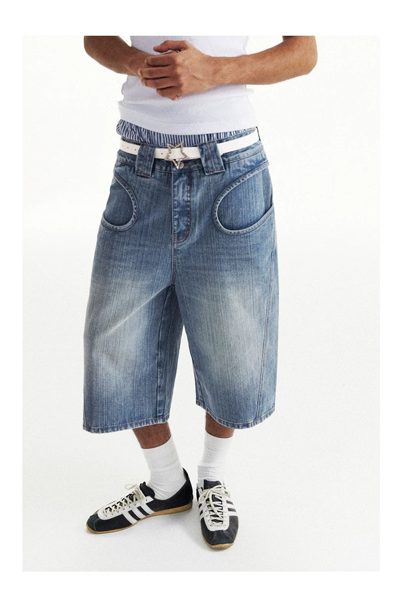 Off-Centre Wide-Leg Denim