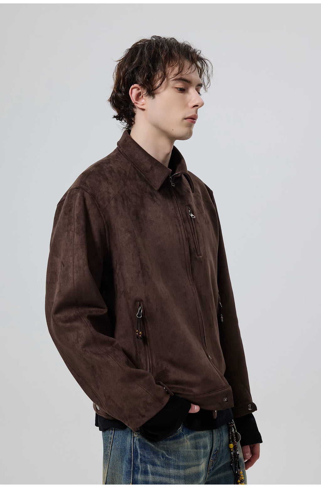 Burnished Point-Collar Jacket