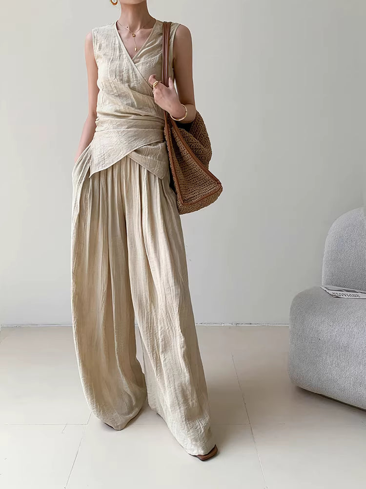 Crinkle-Plissé Wrap Ensemble