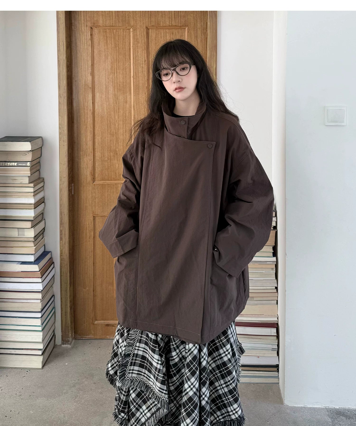 Asymmetric Snap Utility Jacket
