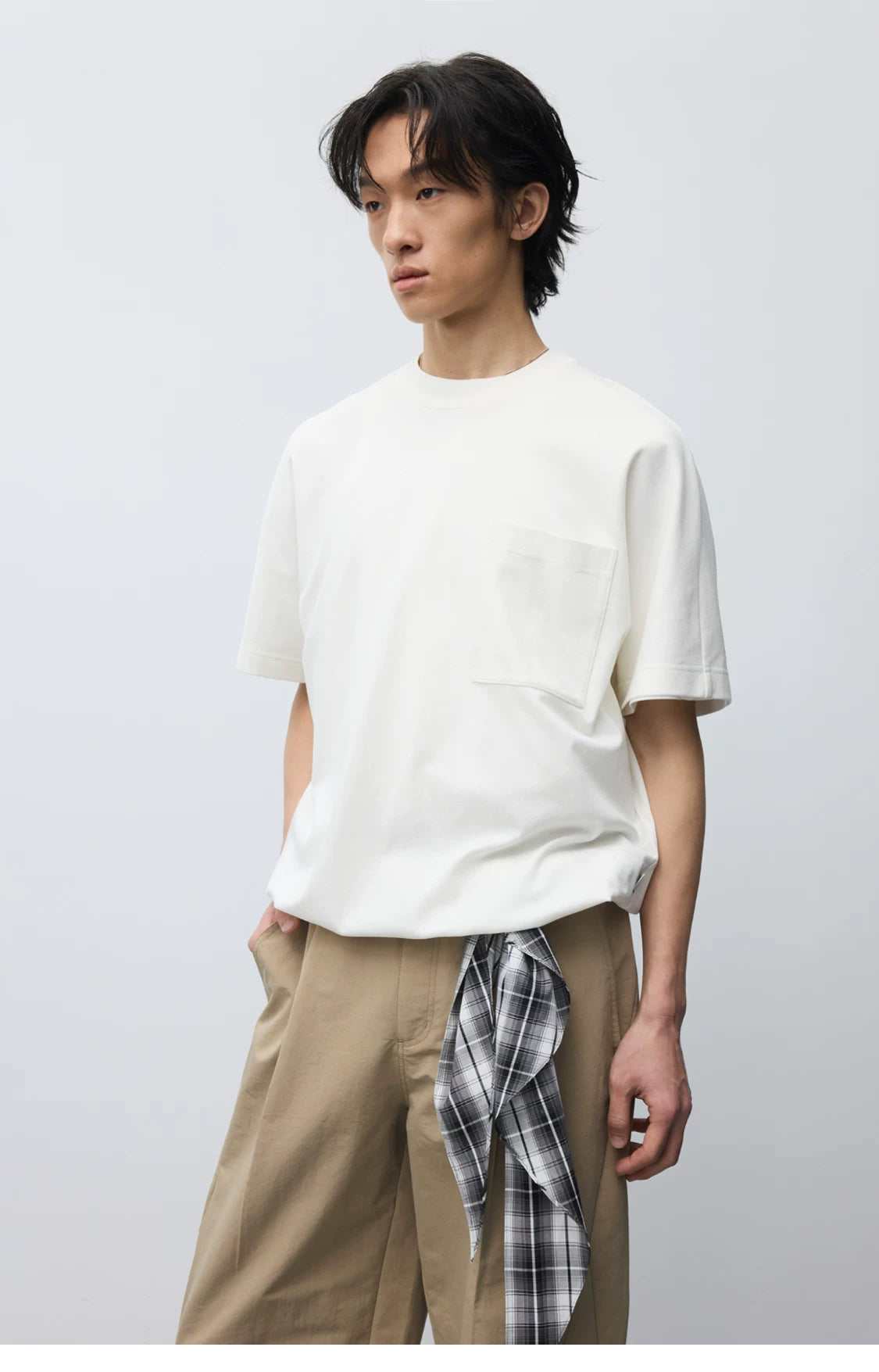 Triacetate Blend Pocket T-Shirt