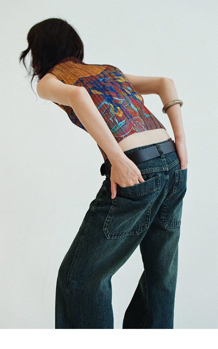 Chromatic Verdant Pleat Tank