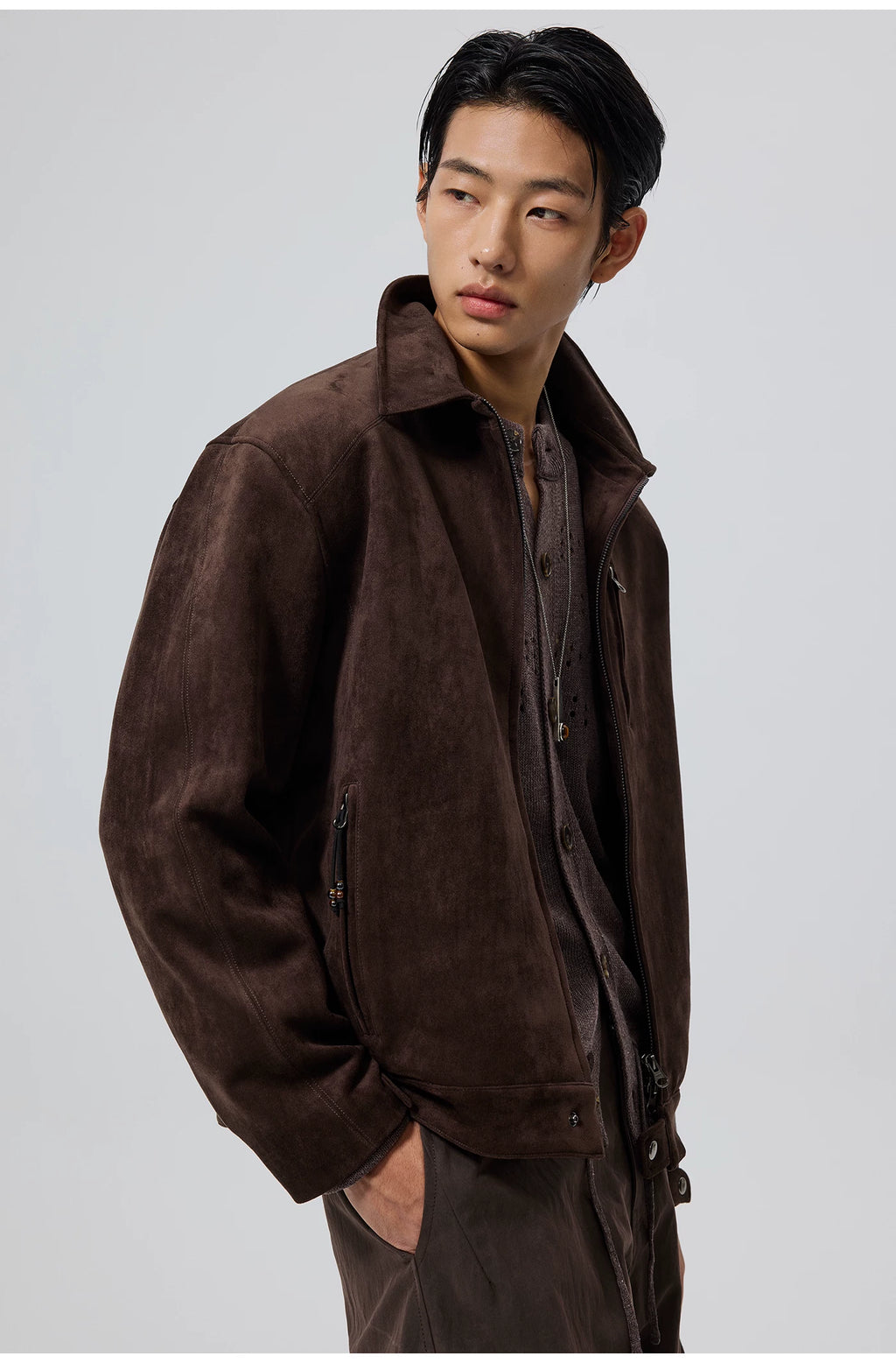 Burnished Point-Collar Jacket