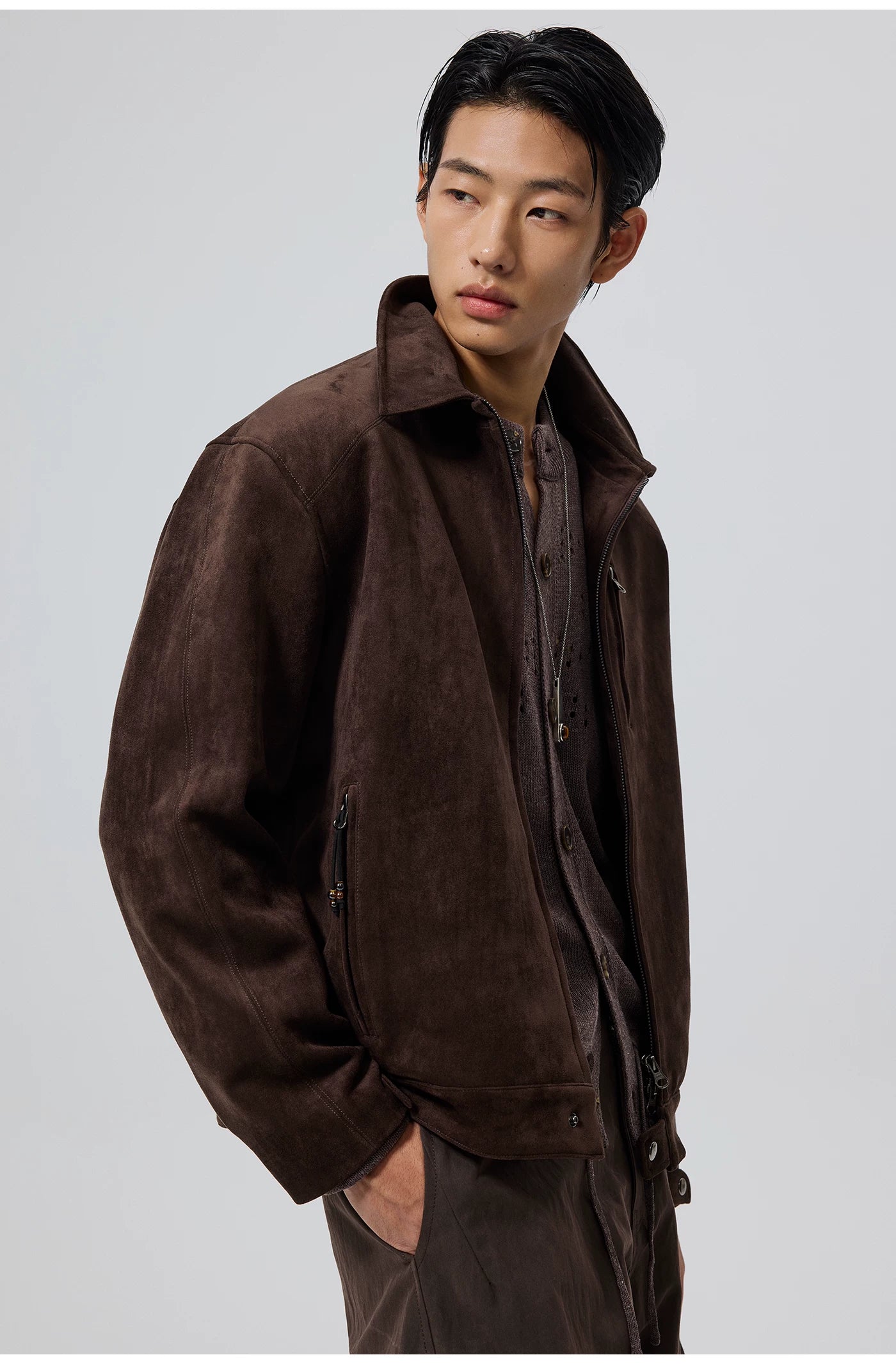 Burnished Point-Collar Jacket