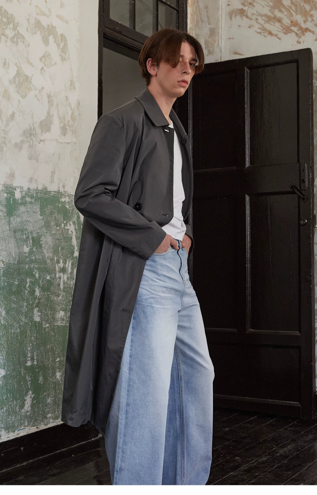 Single-Breasted Longline Mac Coat