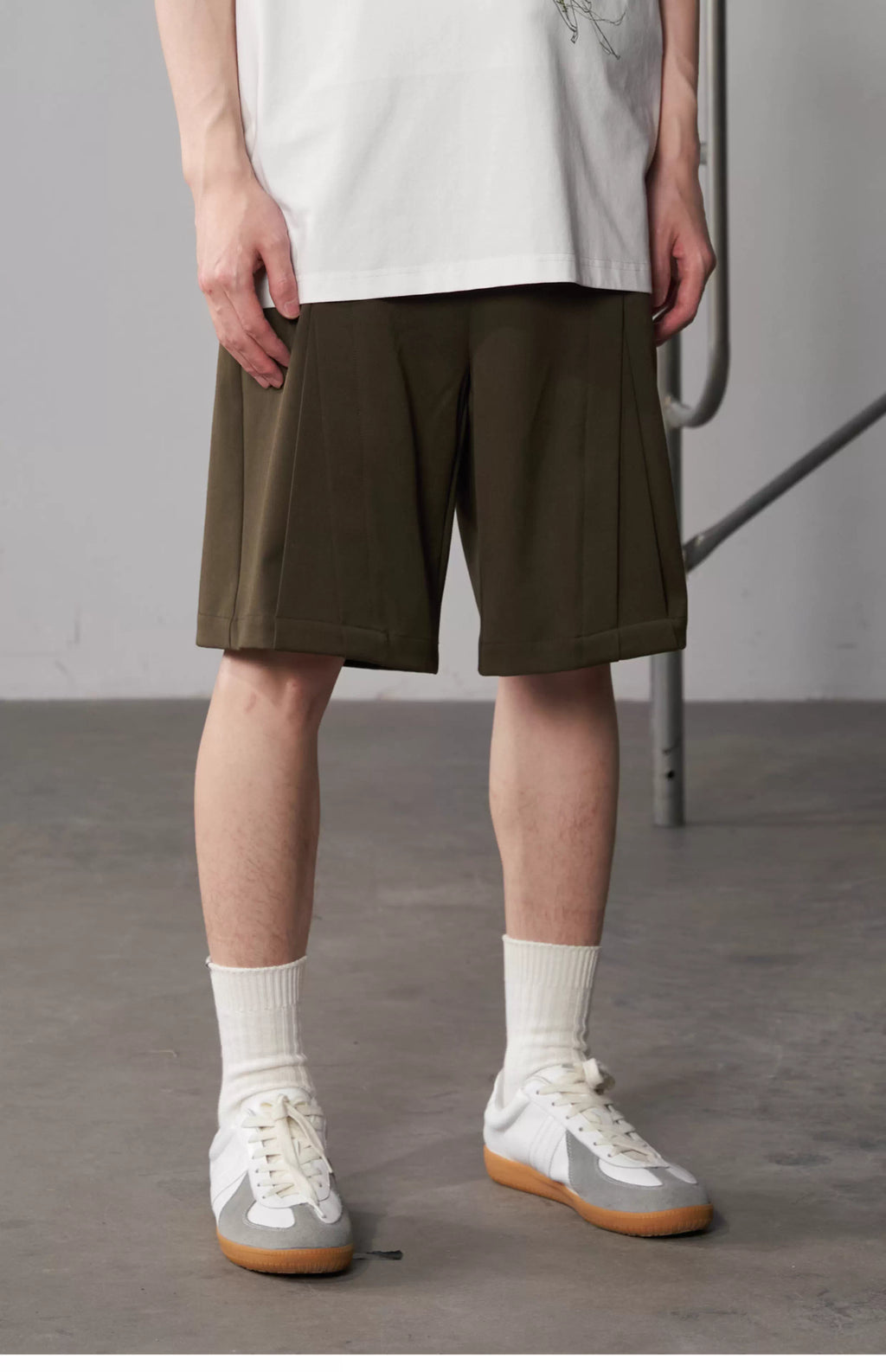 Inverted Box Pleat Shorts