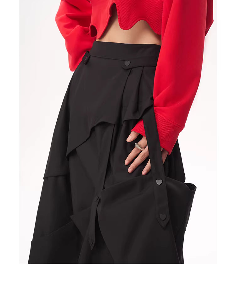 Midnight Coquette Tiered Skirt