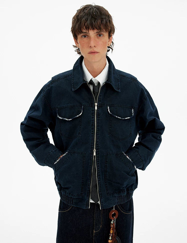 Contrast Trim Workwear Blouson