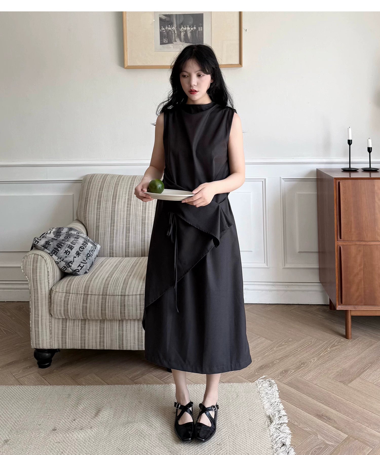 Foldline Wrap Dress