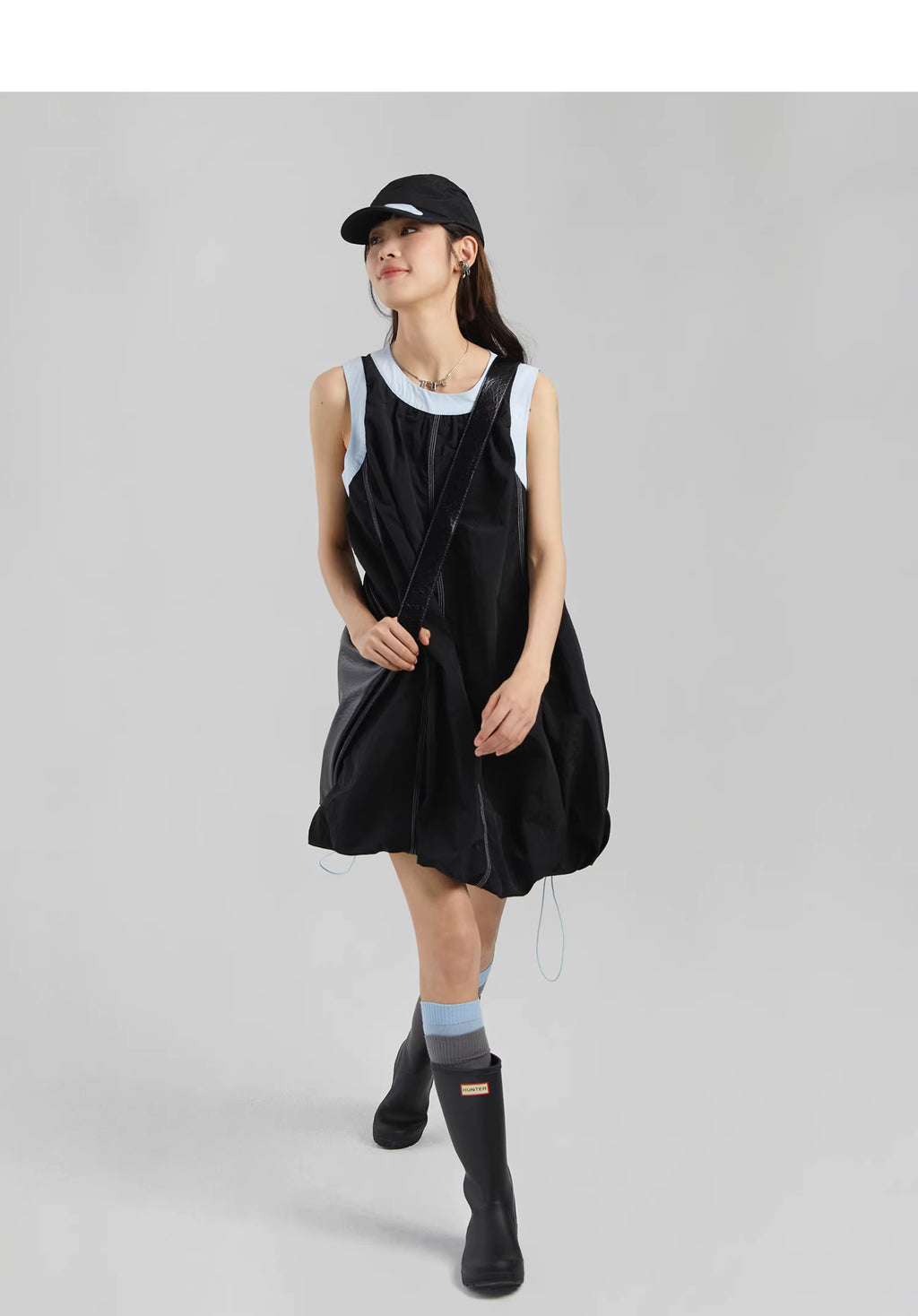 Technical Stitch Parachute Dress