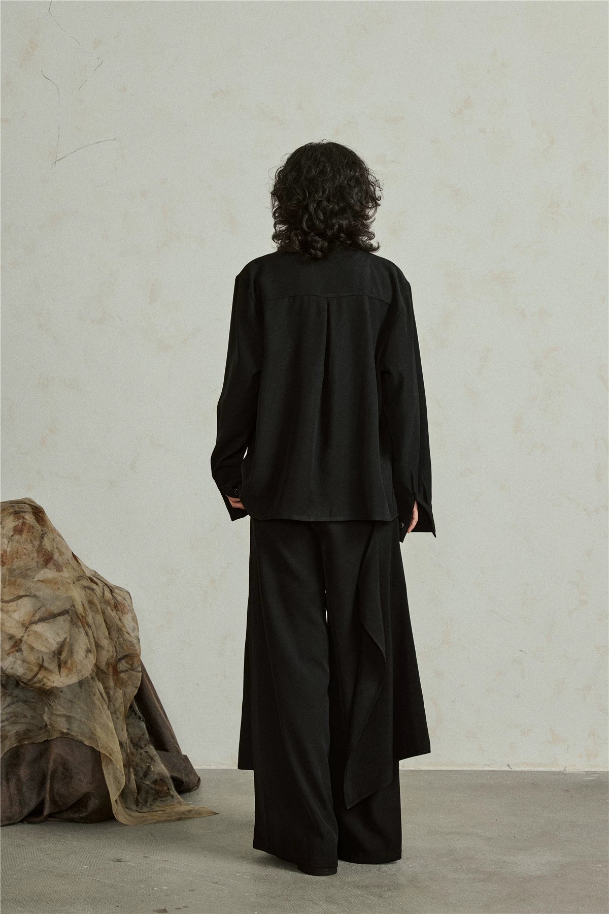 Sculptural Oversized Draped Tunic