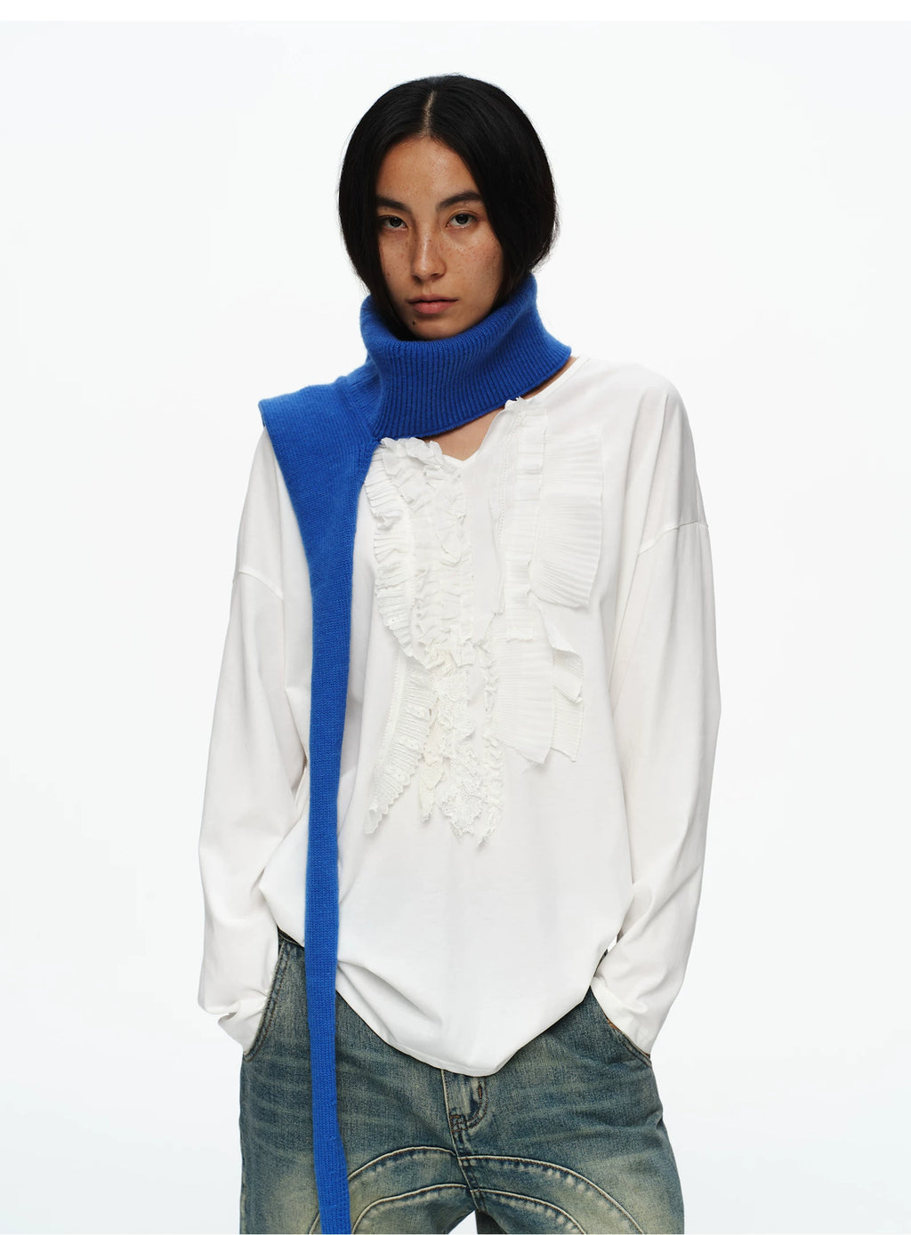 Cobalt Braided Scarf