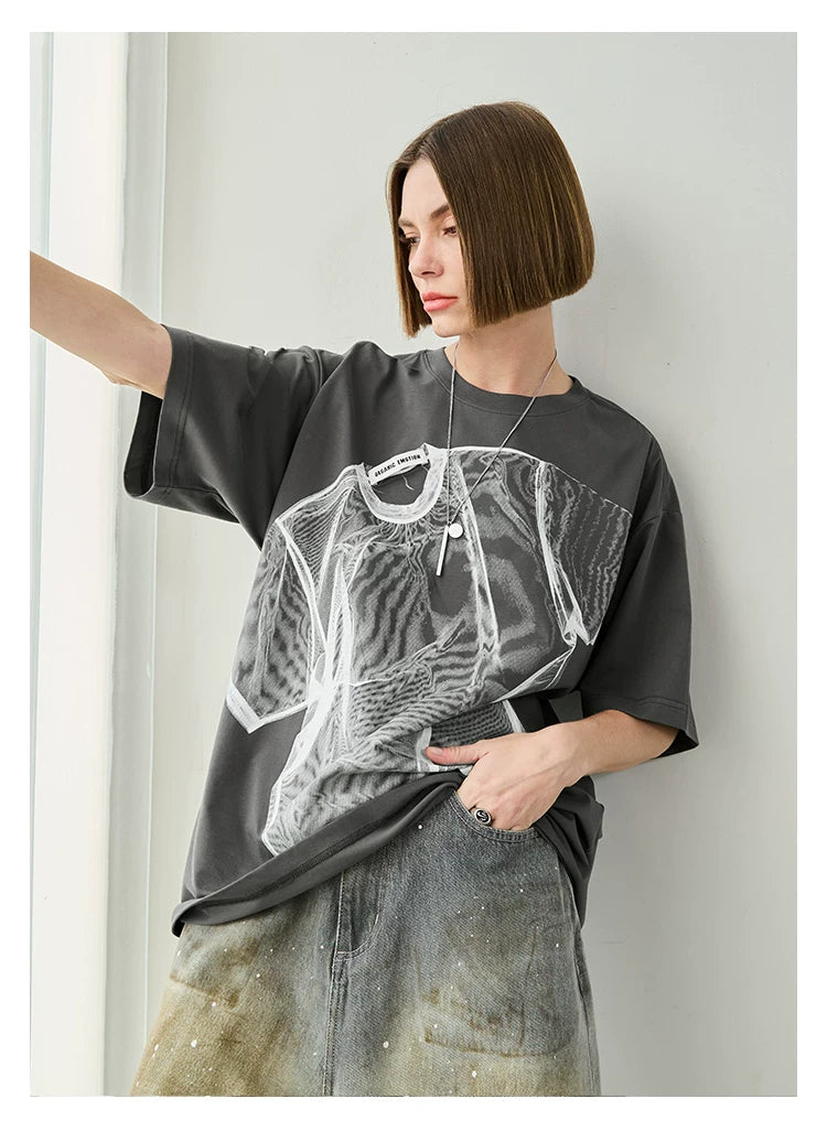 Trompe L’Oeil Print Tee