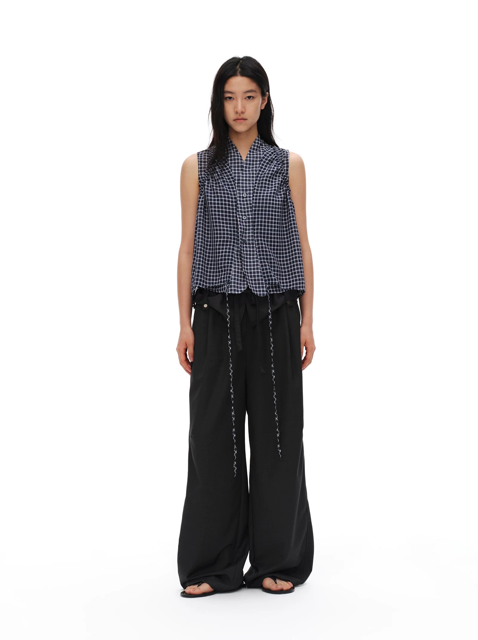 Rolled Tulip Waist Trousers