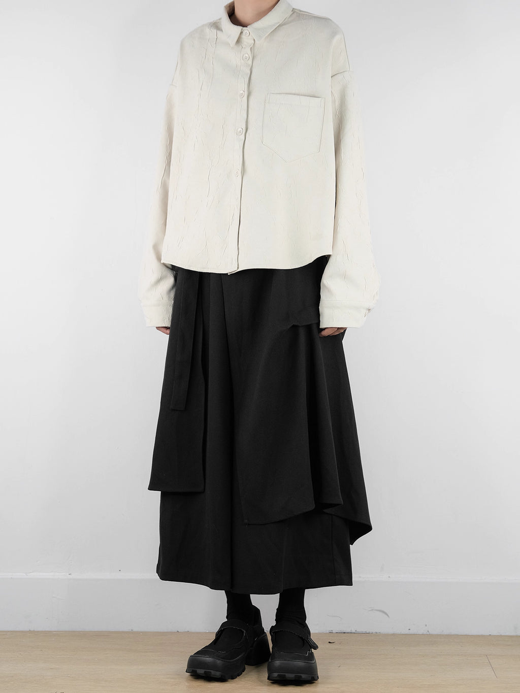 Deconstructed Drape Trouser Skirt