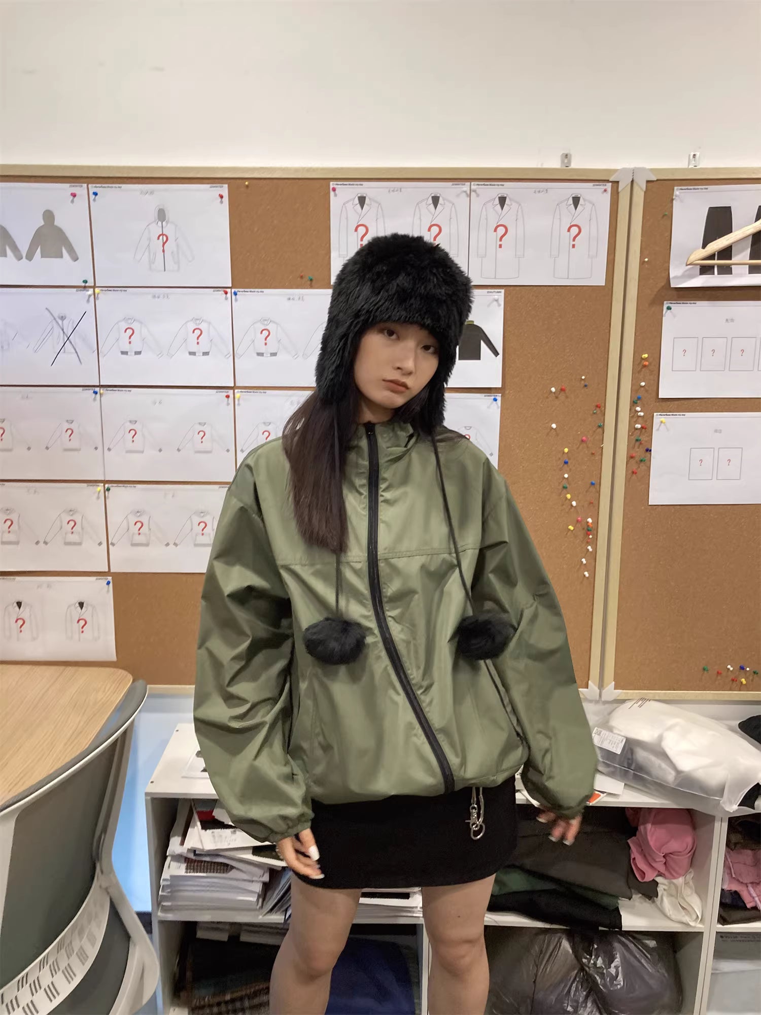 Technical Asymmetric Zip Windbreaker