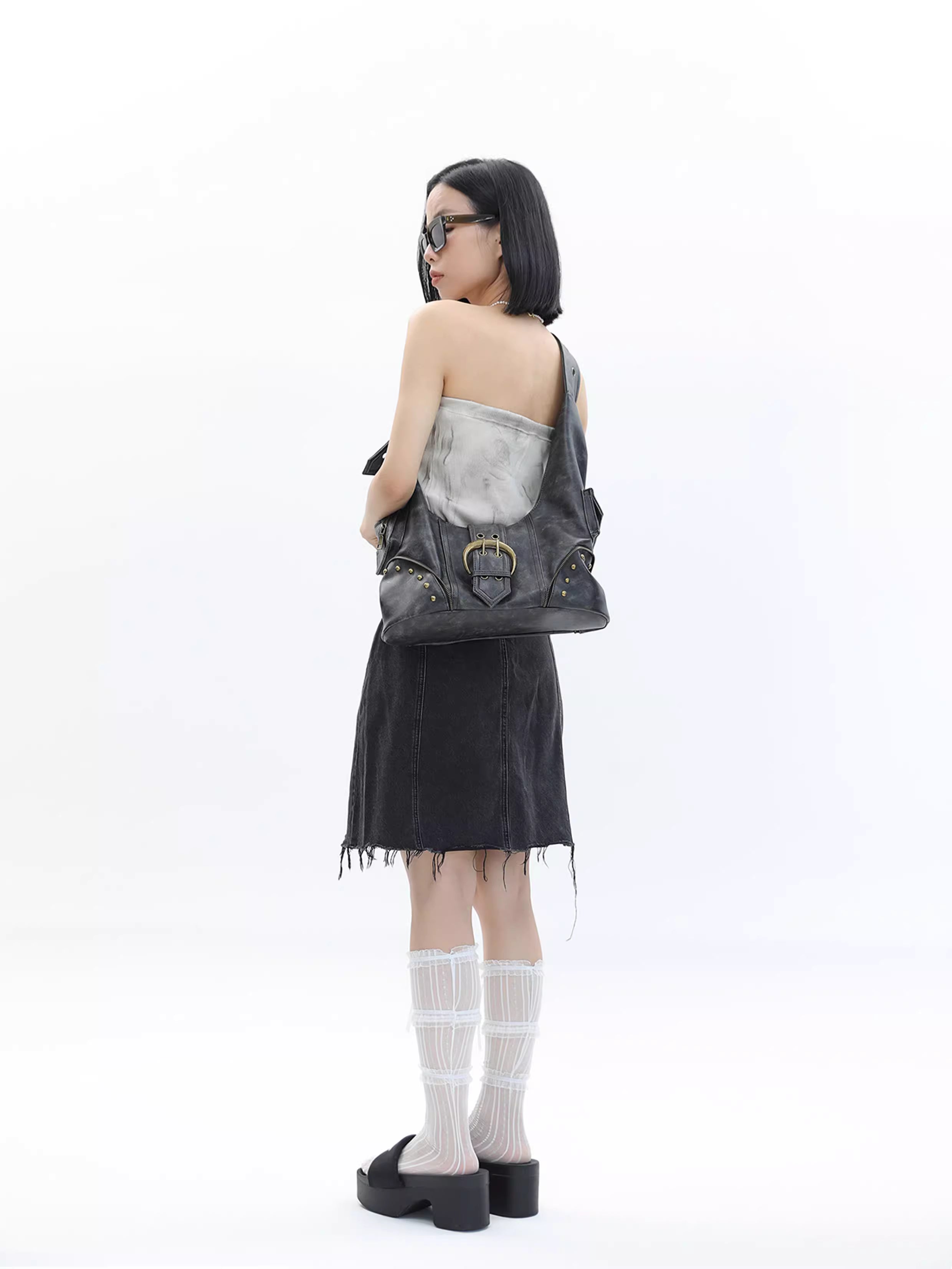 Buckle Utility Shoulder Bag