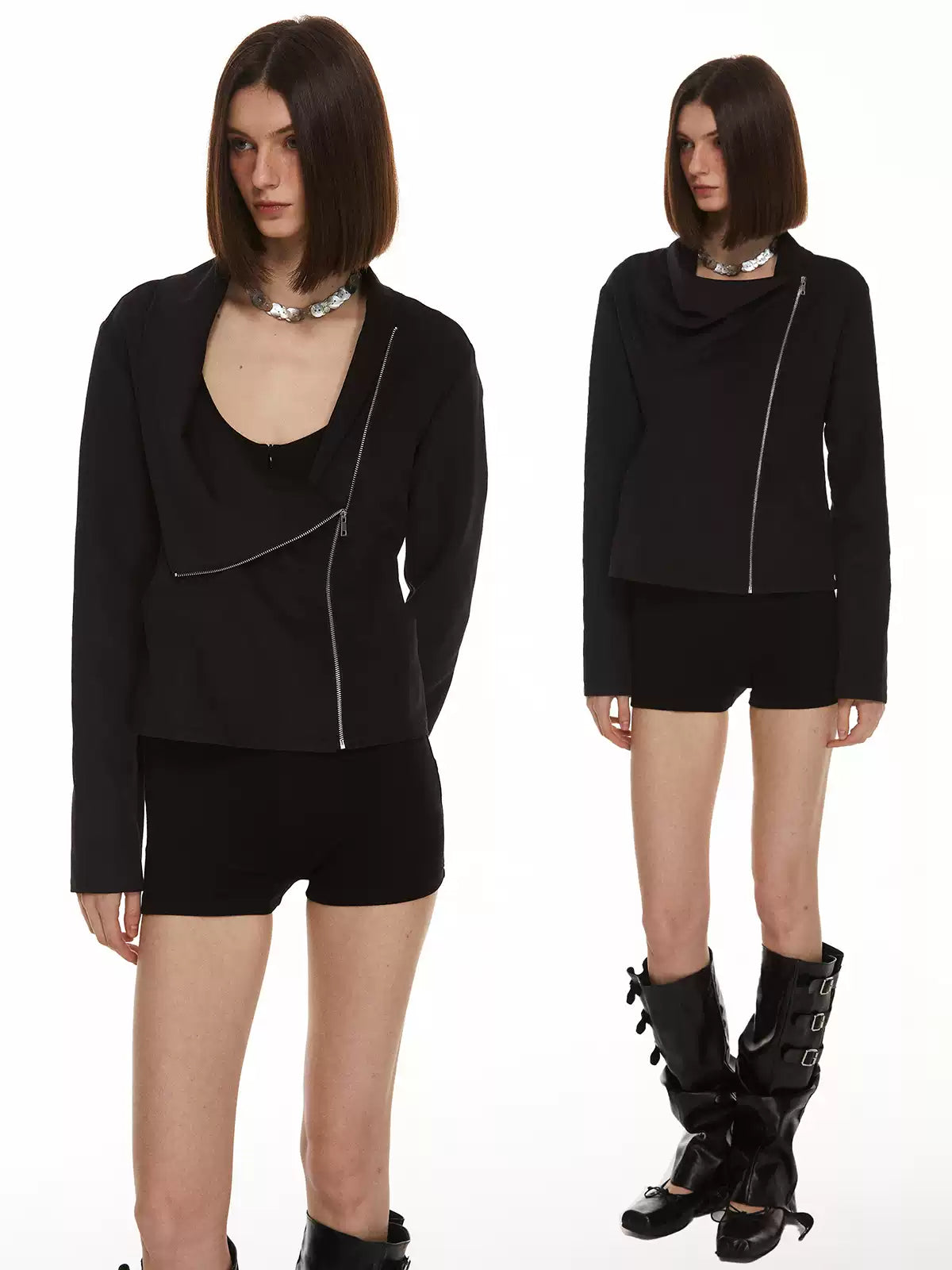Draped Zip Jacket