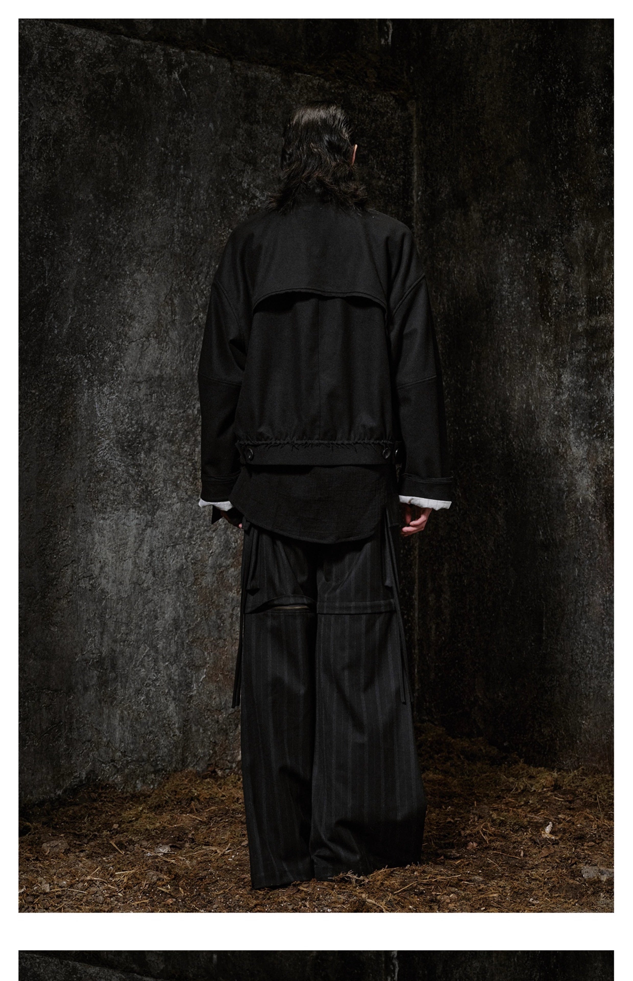 Blouson Jacket in Black Ink